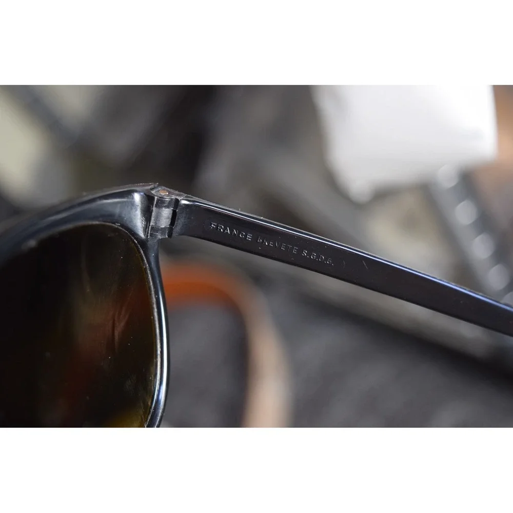 RARE 1960's Vuarnet Pouilloux 002 Sunglasses France Made Black Cat Eye Pre-1968